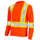 Camisa de seguridad de manga larga de alta visibilidad reflectante bicolor