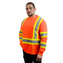 Camisa de seguridad de manga larga de alta visibilidad reflectante bicolor