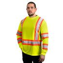 Camisa de seguridad de manga larga de alta visibilidad reflectante bicolor