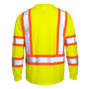 Camisa de seguridad de manga larga de alta visibilidad reflectante bicolor