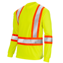 Camisa de seguridad de manga larga de alta visibilidad reflectante bicolor