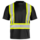 Camisa de seguridad de alta visibilidad con cinta reflectante en forma de X, dos tonos y bolsillo
