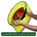 Visera parasol de alta visibilidad bicolor para cascos de ala ancha