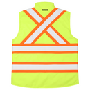 Chaleco de seguridad reversible Hi-Vis con aislamiento, espalda en X y bandas reflectantes