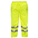 Hi-Vis Yellow Rain Pants with Reflective Strips