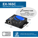 Extensor HDMI 1080p sobre cables CAT6/7 de hasta 50 m con control IR (EX-165C)