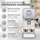 Máquina de café espresso con espumador de leche, KF1000X