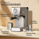 Máquina de café espresso con espumador de leche, KF1000X