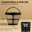 Filtro de café de repuesto universal para cafeteras de 5 tazas, KFPF05