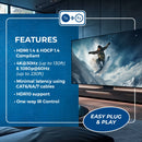 4K HDMI Extender Over CAT6/7 RJ45 4K@30Hz Up To 130 Ft & 1080p Up To 230 Ft (EX-230PRO)