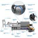 Low Viscosity Tabletop Liquid Piston Filler - 316 SS – 1000ml
