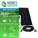 Generador solar de litio Nature's Generator 1800 y interruptor de transferencia