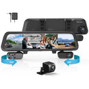 Rexing M4 CÁMARA DASH DE ESPEJO DE 4 CANALES Cámara Dash de espejo con pantalla táctil de 12", 1080p con GPS