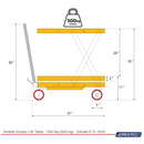 Mesa elevadora de tijera móvil – 1100 lb (500 kg)
