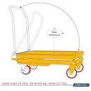 Mesa elevadora de tijera móvil – 1100 lb (500 kg)