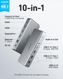 Estación de acoplamiento USB-C Anker 563 (10 en 1)