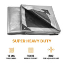 Lona de polietileno superresistente de 16' x 20' 