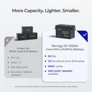 Core Mini - Batería de fosfato de hierro y litio Renogy de 12,8 V y 300 Ah con protección contra bajas temperaturas