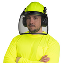 Kit de casco de seguridad estilo gorra con protector facial de malla de hierro y orejeras
