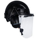 Sistema de casco de seguridad con protector facial y orejeras