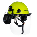 Sistema de casco de seguridad con protector facial y orejeras