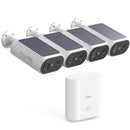 AOSU Solar Security Cameras Wireless Outdoor 4 Camera Kit C8E-4H