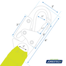 Single Leg External Shock-Absorbing Lanyard with Snap Hooks