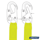 Single Leg External Shock-Absorbing Lanyard with Snap Hooks