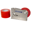 Stainless Steel Manual Bag Taper with 10 Red Self-Adhesive 3/8” Tape Rolls
