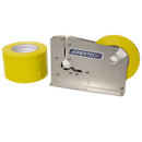 Stainless Steel Manual Bag Taper with 10 Yellow Self-Adhesive 3/8” Tape Rolls