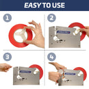 Stainless Steel Manual Bag Taper with 10 Blue Self-Adhesive 3/8” Tape Rolls