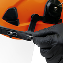 Sistema de casco de seguridad con protector facial y orejeras