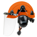 Sistema de casco de seguridad con protector facial y orejeras