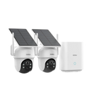 AOSU Solar Security Cameras Wireless Outdoor, 2K QHD Home Security System, 2 Camera Kit with 166° Ultra-Wide View, Forever Power, Spotlight Camera, 32G Local Storage, No Monthly Fees