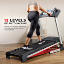 Cinta de correr inteligente con inclinación automática SF-T7515 de Sunny Health &amp; Fitness