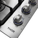 Thor Kitchen Professional Drop-In Gas Cooktop with Four Burners in Stainless Steel