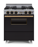 Chicago Brick Oven - 30” Dual-Fuel Self-Cleaning Convection Range - Open Burners