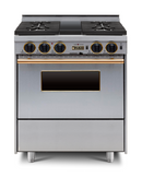 Horno de ladrillo Chicago - Cocina de convección autolimpiante de combustible dual de 30" - Quemadores sellados