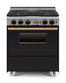 Chicago Brick Oven - 30” LP Gas Dual-Fuel Self-Cleaning Convection Range - Sealed Burners