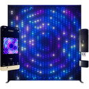 Twinkly Lightwall 8x8ft, LED Panel Smart, Multicolor LED Lights, DJ Lights and Music Rhythm Show, App Mapping, 20 Customizable Presets, Aluminum Frame and Transport Trolley Included