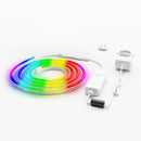 Twinkly Flex 3 m, tubo LED multicolor, tira LED RGB flexible, compatible con Alexa y Google Home, luces para juegos, más de 16 millones de colores, alimentación USB C, mapeo de aplicación, cable blanco