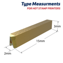 3mm Hot Stamp Type – W