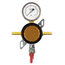 Regulador secundario TapRite, conectores de 5/16", manómetro de 60 lb, PassThru