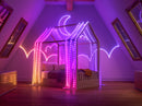 Twinkly Strings USB-C Heart 200 LED, Heart-Shaped LED Light String, RGB Multicolor LED Lights, Valentine's Day Lights, Compatible with Alexa, Google Home, USB-C Power, Green Wire, 39.4ft