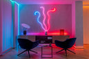 Twinkly Flex 3 m, tubo LED multicolor, tira LED RGB flexible, compatible con Alexa y Google Home, luces para juegos, más de 16 millones de colores, alimentación USB C, mapeo de aplicación, cable blanco