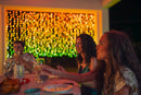 Luces navideñas Twinkly en forma de cortina, 210 LED RGB+W - Controladas por aplicación, sincronización con música, uso en interiores y exteriores, compatibles con Google Assistant, Amazon Alexa, Apple HomeKit, conectividad Bluetooth y WiFi