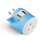 Adaptador de viaje para Japón y Filipinas - 3 en 1 - 2 USB - Tipo A - Diseño compacto (U2U-6)