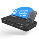 Matriz HDMI 4x2 hasta 4K a 60 Hz con ARC (UHD-402) 