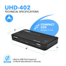 Matriz HDMI 4x2 hasta 4K a 60 Hz con ARC (UHD-402) 