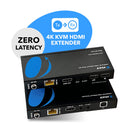 4K KVM HDMI HDBaseT Extender Over CAT6/CAT7 Cable Up To 400 Ft Keyboard & Mouse Over CAT 6/7 (UHD-EXB400-KVM)